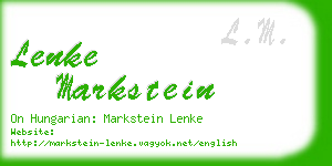 lenke markstein business card